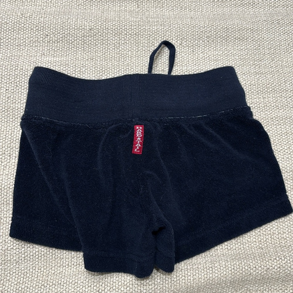 Hard Tail Navy Blue Terry Cloth Shorts Girls 7-8